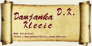Damjanka Klecić vizit kartica
